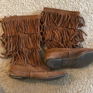 Lauren Conrad fringe boots